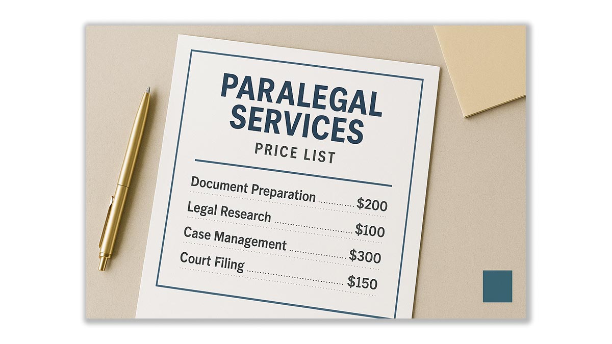 Paralegal Services Price List